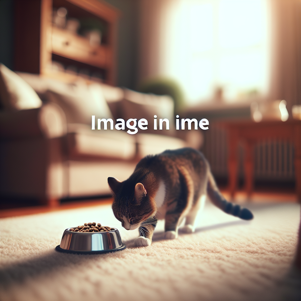 Un chat grattant le sol autour de sa gamelle dans un environnement domestique, ce qui lui procure confort et sécurité.